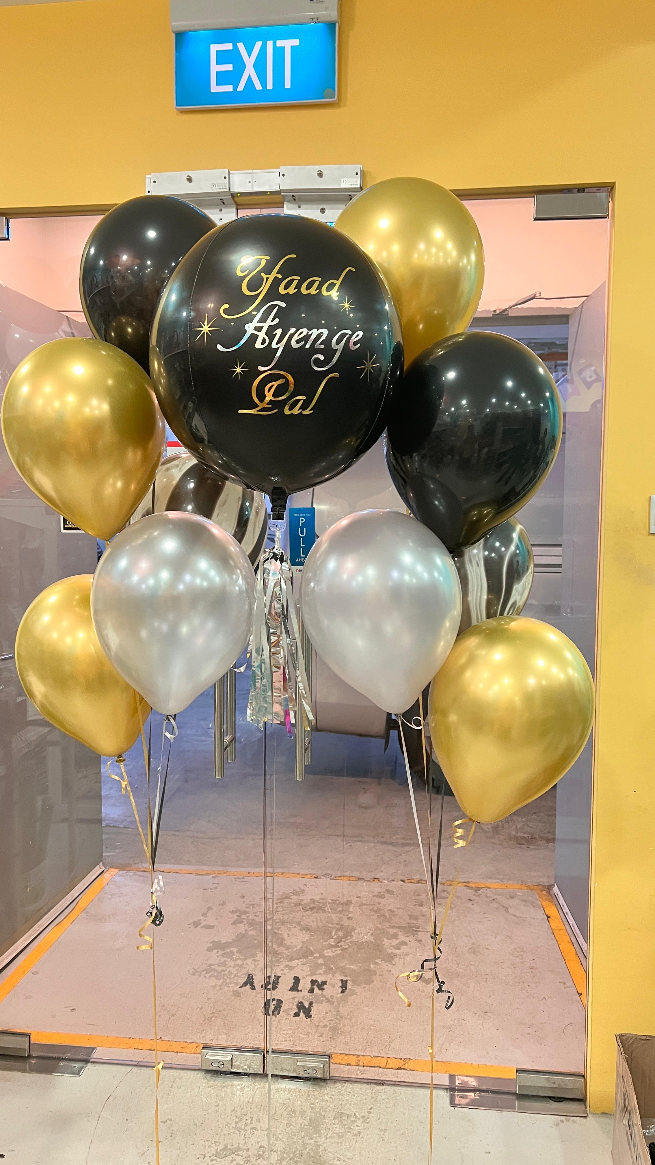 Personalize Happy New Year ORBZ Balloon Bundle Set